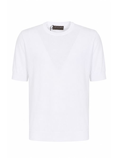 Maglia girocollo in filo di cotone Bianco FILIPPO DE LAURENTIIS | GC1MC CR14R001
